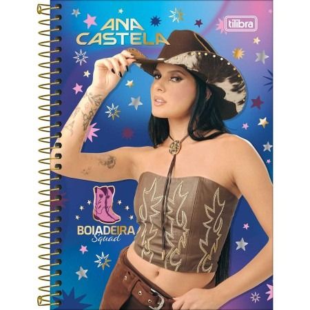 CADERNO ESPIRAL ANA CASTELA 1/4 C.D.